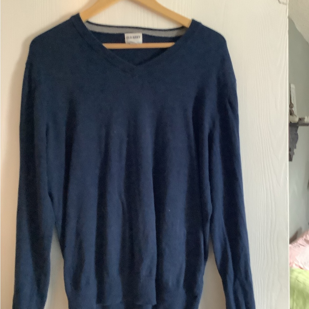 Old Navy Men's Navy V-Neck Sweater